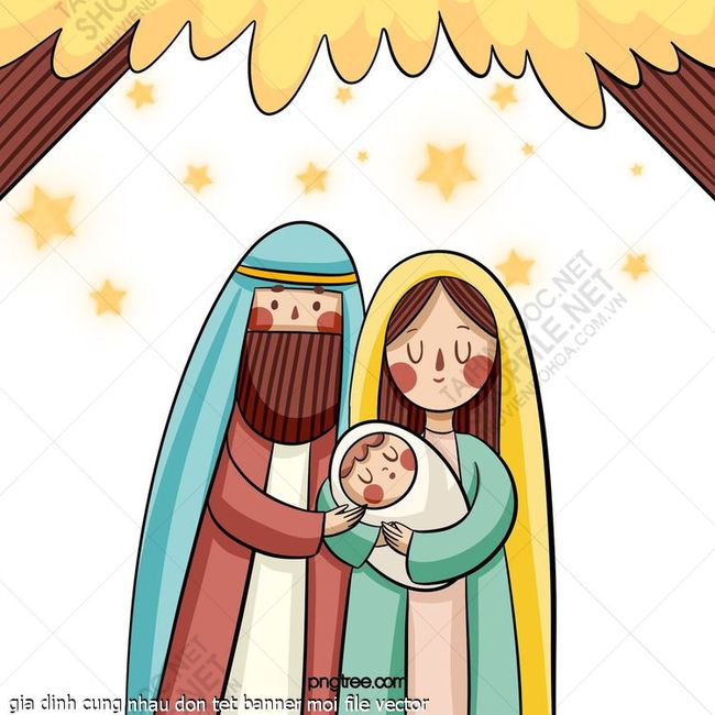 gia dinh cung nhau don tet banner moi file vector